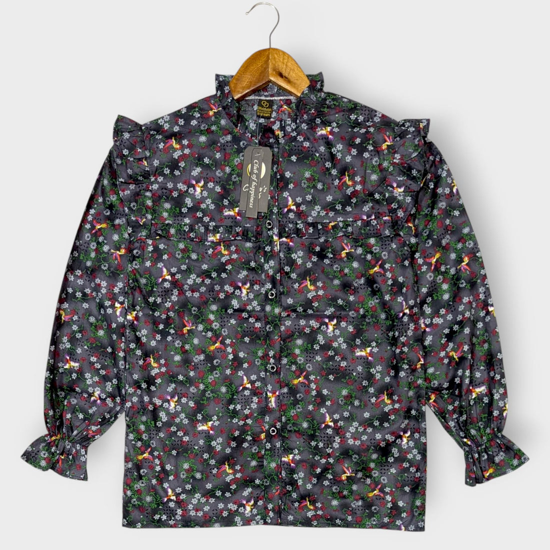 Midnight Garden Girls' Floral Top