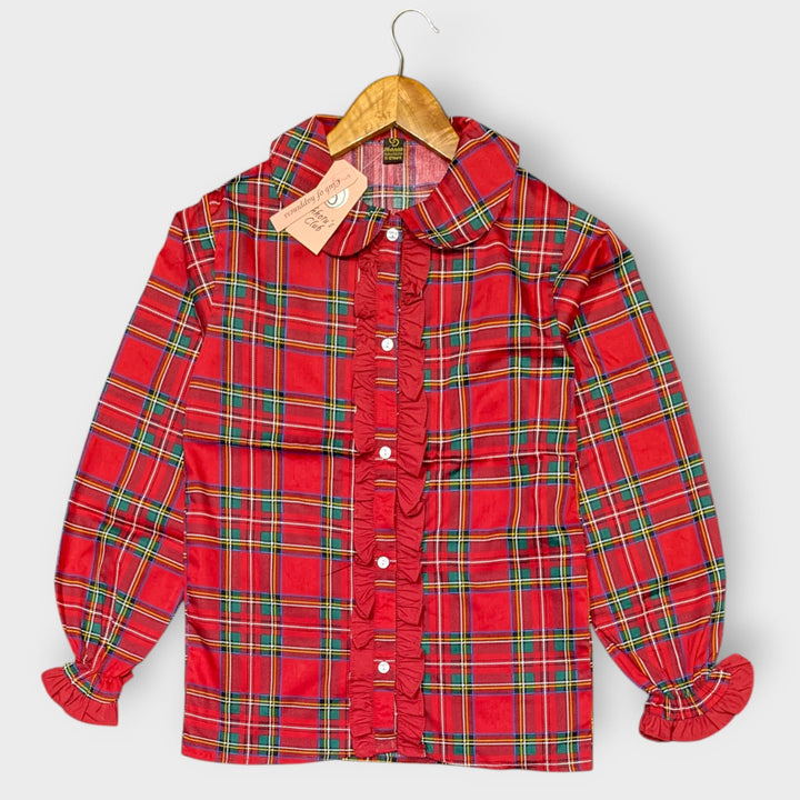 Ruby Plaid Princess Top