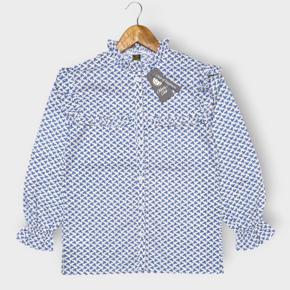 Blue Blossom Cotton Top