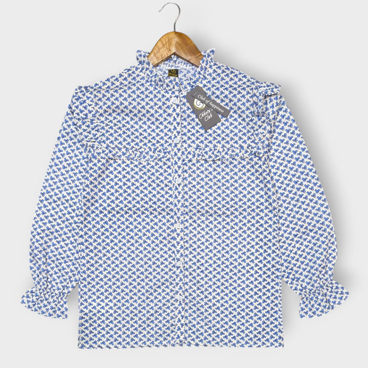 Blue Blossom Cotton Top
