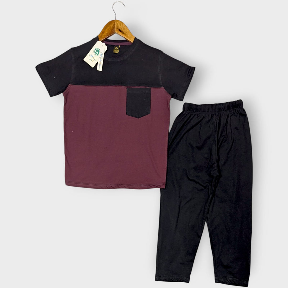 Maroon & Black Pocket Style Tracksuit