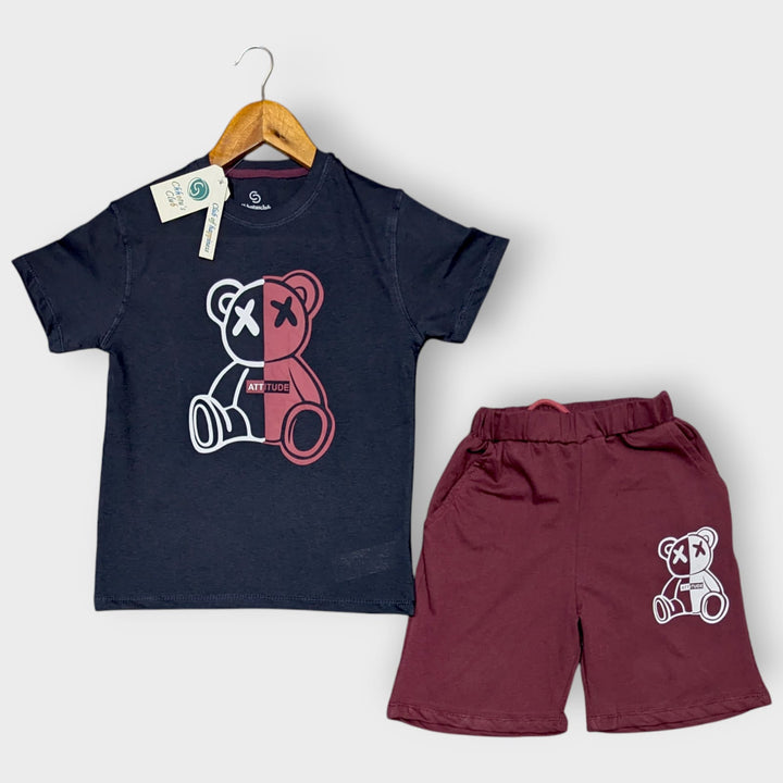 Boys' "Attitude Bear" Tracksuit – 2-Piece Set