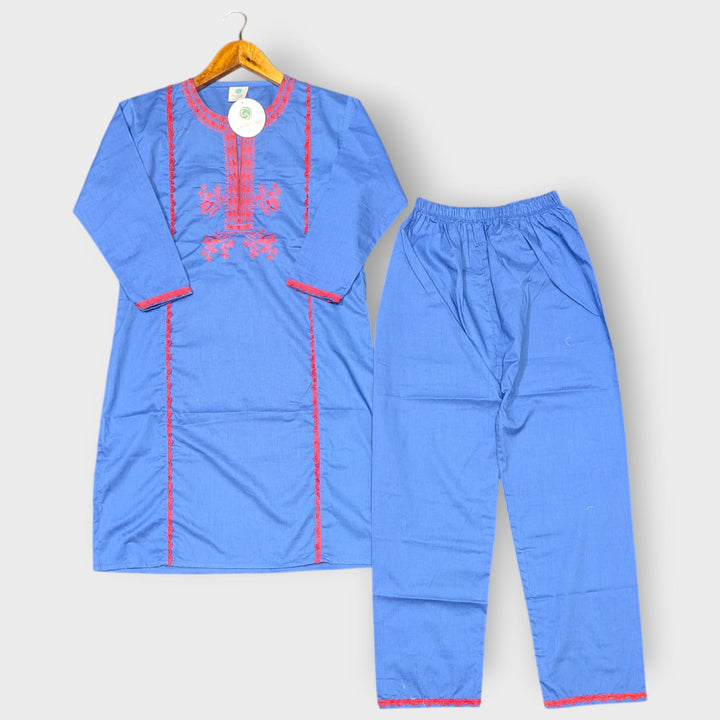 Embroided shalwar kameez (purple)