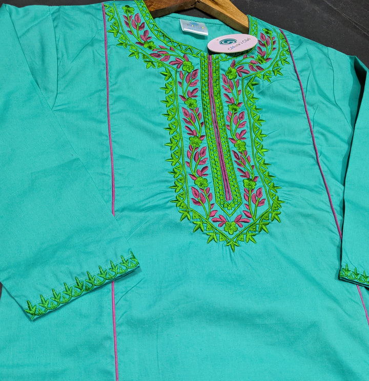 Girl Embroidered kameez with trouser (zink)