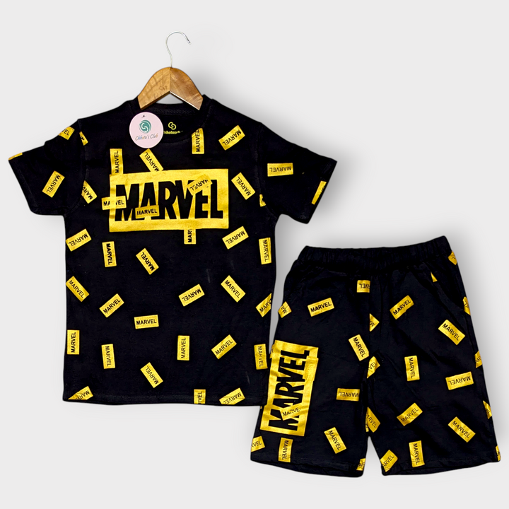 Marvel Black Shorts Set