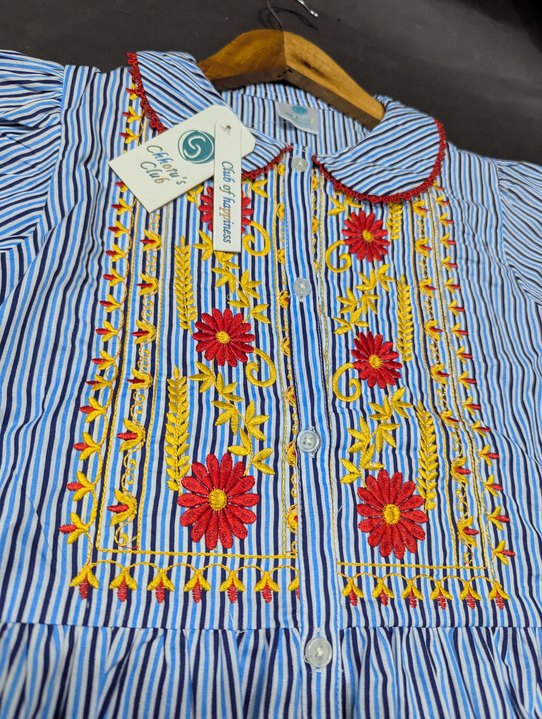 Lining imported Embroidered Frock