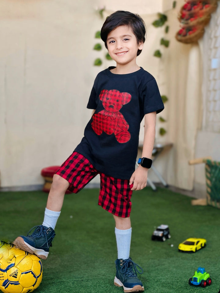 Boy 'Bear' Cotton Short Set
