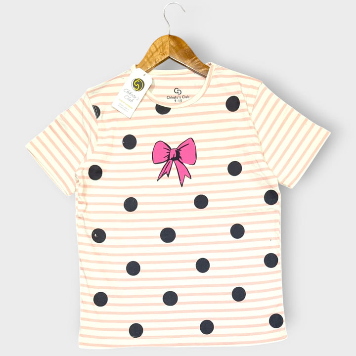 Pink Bow Polka Dot Shirt