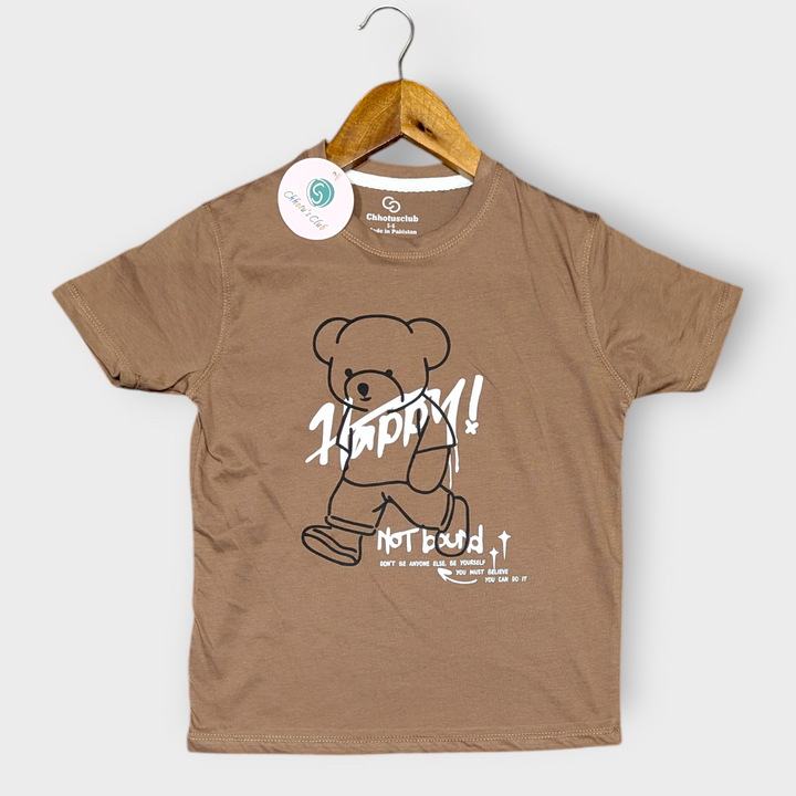 Brown "BEAR" Graphic T-Shirt