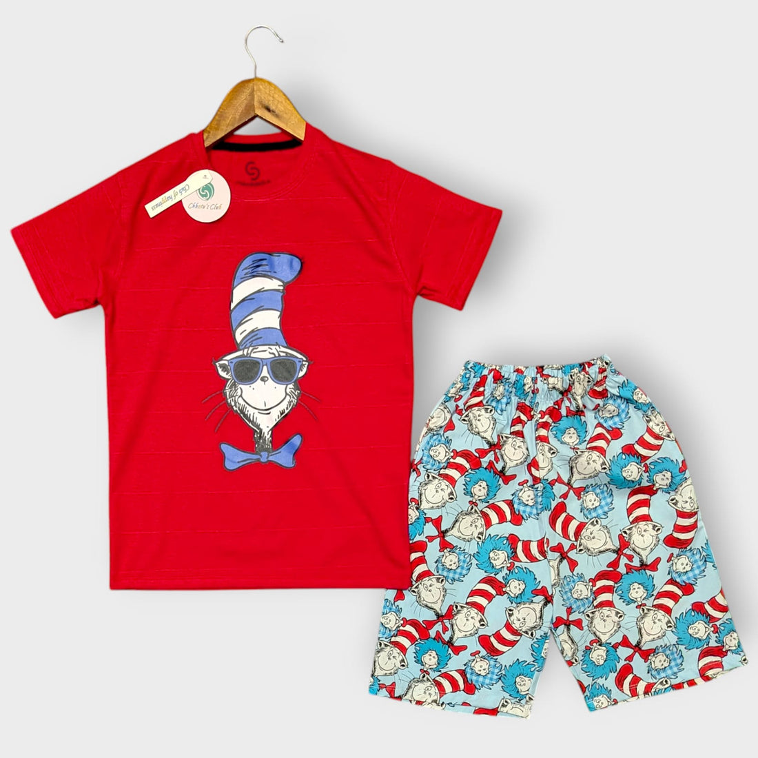 Red Cool Cat Cotton Set