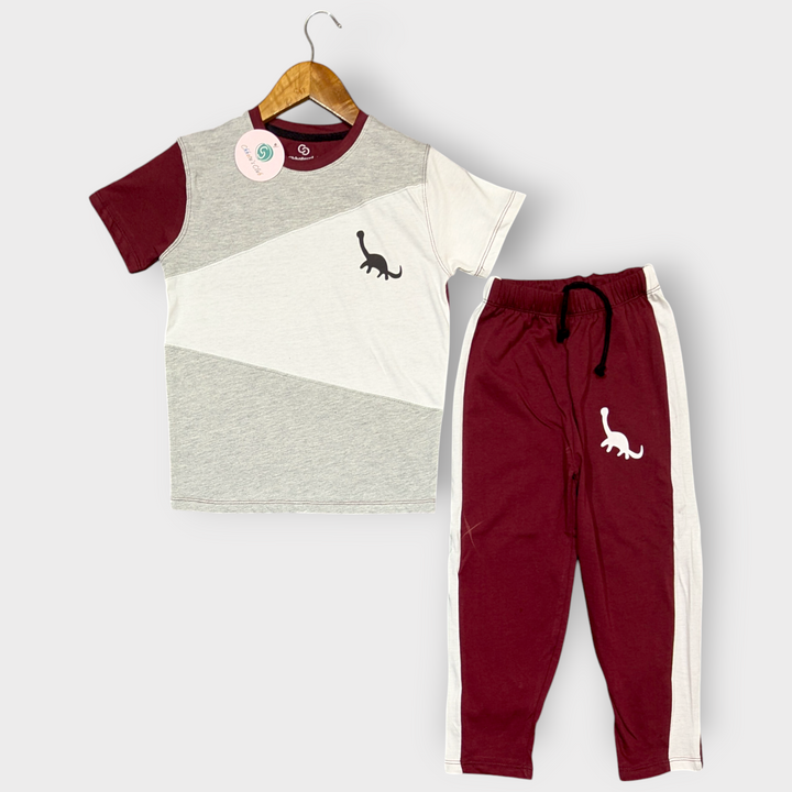 Black & Grey Dinosaur Kids' Outfit
