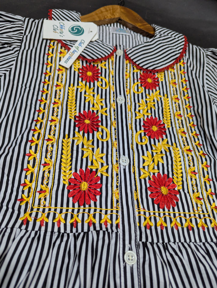 Lining imported Embroidered Frock